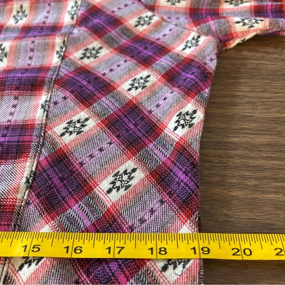 Rock 47 By Wrangler Women’s Plaid Button Down Shirt Dress L - Picture 8 of 11